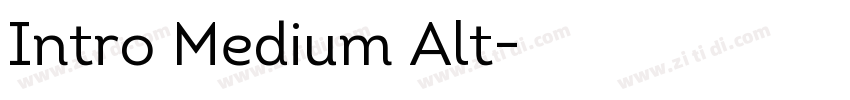 Intro Medium Alt字体转换